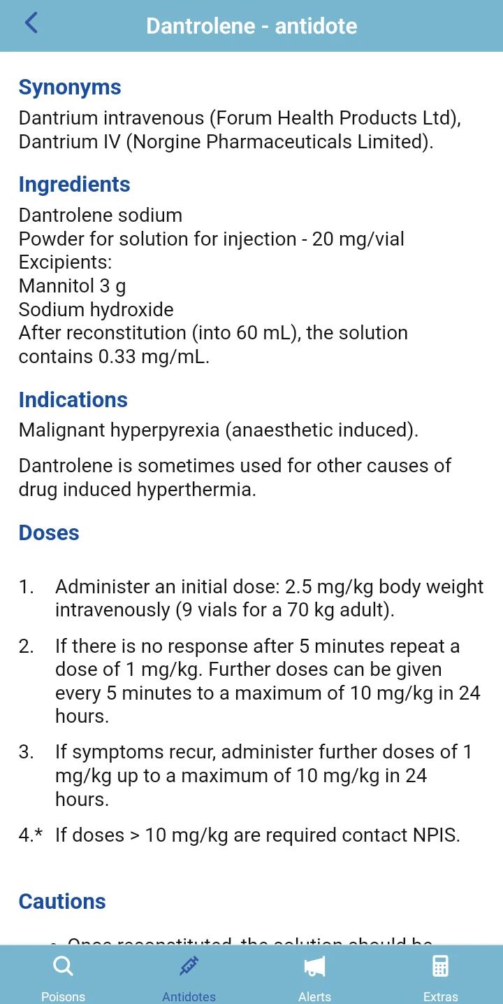 TOXBASE screenshot